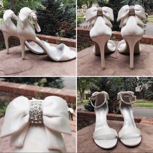 Satin Bow tie Wedding Heels